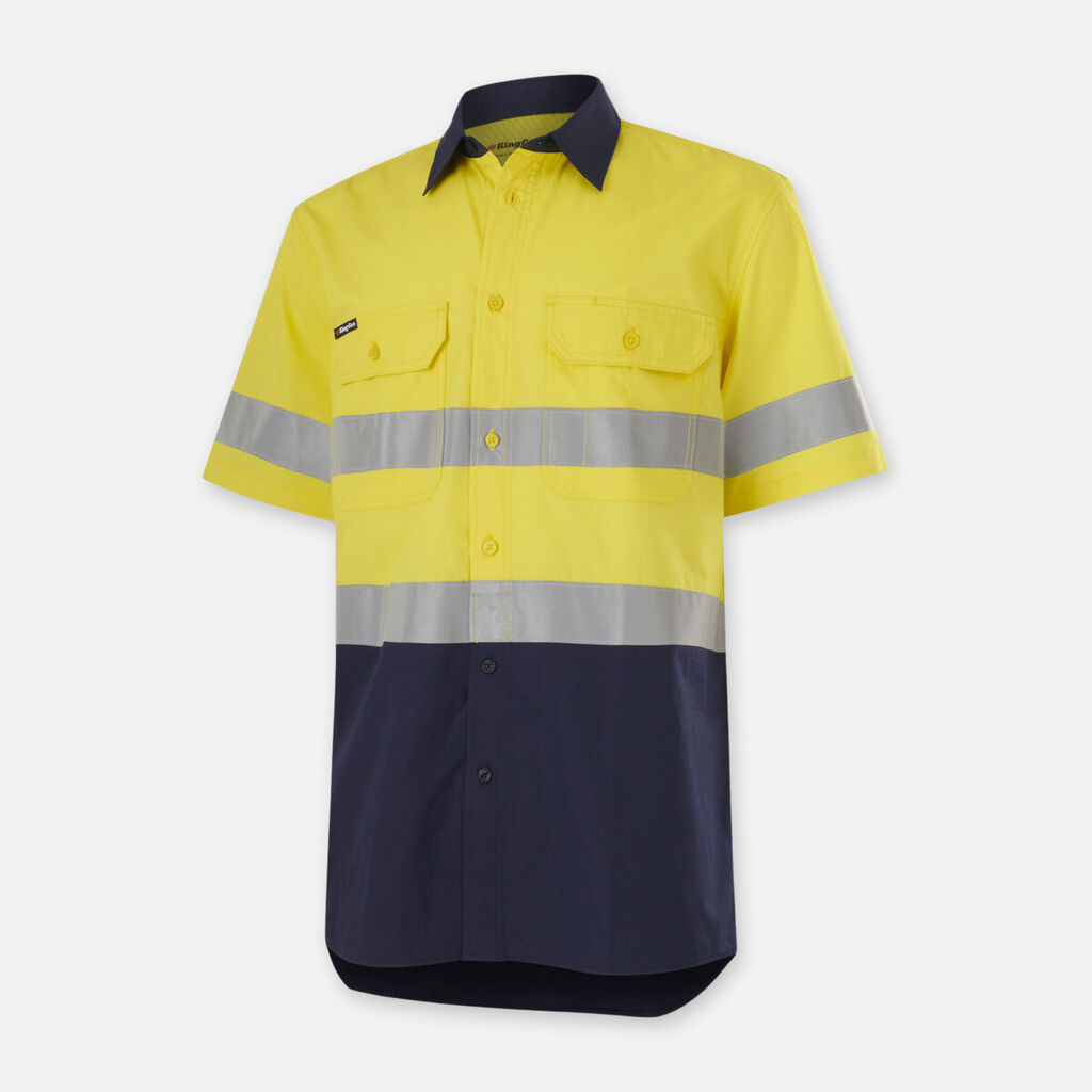 King Gee Workcool Vented Spliced Shirt Taped S/S (K54911)