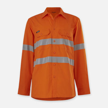 King Gee Workcool Vented Shirt Taped L/S- (K54915)
