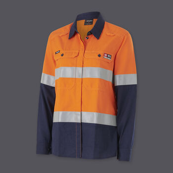 King Gee Shieldtec Lenzing Fr W Hi-Vis Spliced Ls Shirt T-(K84002)