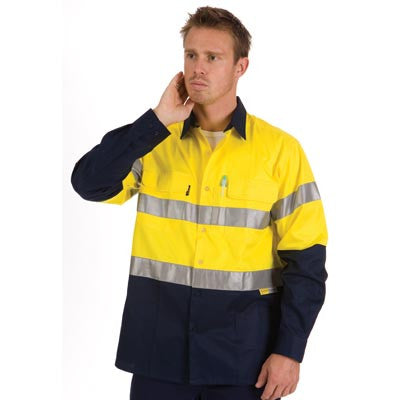 DNC HiVis Cool-Breeze L/S Cotton Shirt with 3M Value R/T (3988)