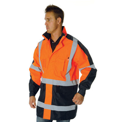 DNC HiVis 2 Tone Cross Back "2 in 1" Contrast Rain Jacket (3993)