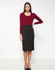 Biz Corporate Ladies Waisted Pencil Skirt (20116)-Clearance