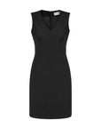 Biz Corporate Womens Sleeveless V Neck Dress (30121)