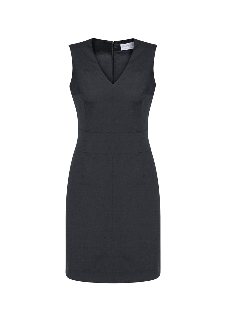 Biz Corporate Womens Sleeveless V Neck Dress (30121)