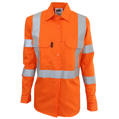 DNC Ladies HiVis 3 way vented &quot;X&quot; back &amp; Bio-motion taped shirt (3544)