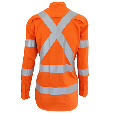 DNC Ladies HiVis 3 way vented &quot;X&quot; back &amp; Bio-motion taped shirt (3544)