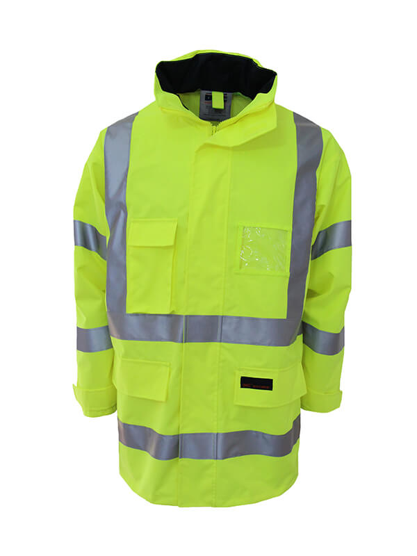 DNC HiVis Breathable Rain Jacket Biomotion tape (3571)