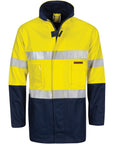 DNC HiVis Cotton Drill "2 in 1" Jacket with Generic Reflective R/Tape (3767)