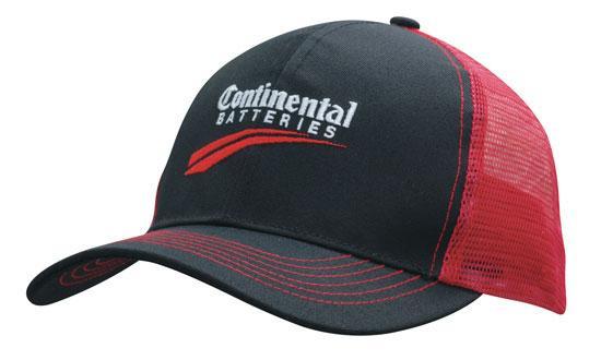 Headwear Breathable Poly Twill With Mesh Back Cap (3819)