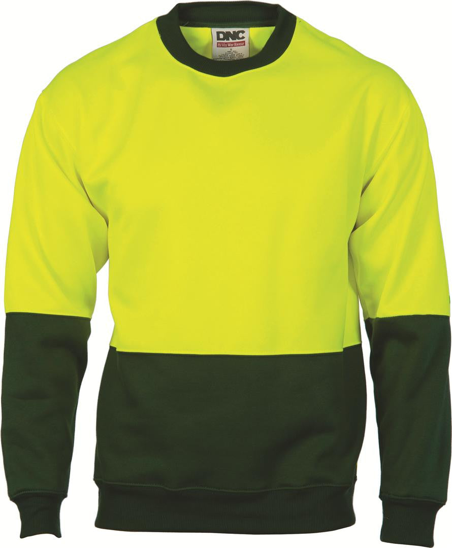 DNC HiVis Two tone Fleecy Sweat Shirt, Crew Neck (3821)