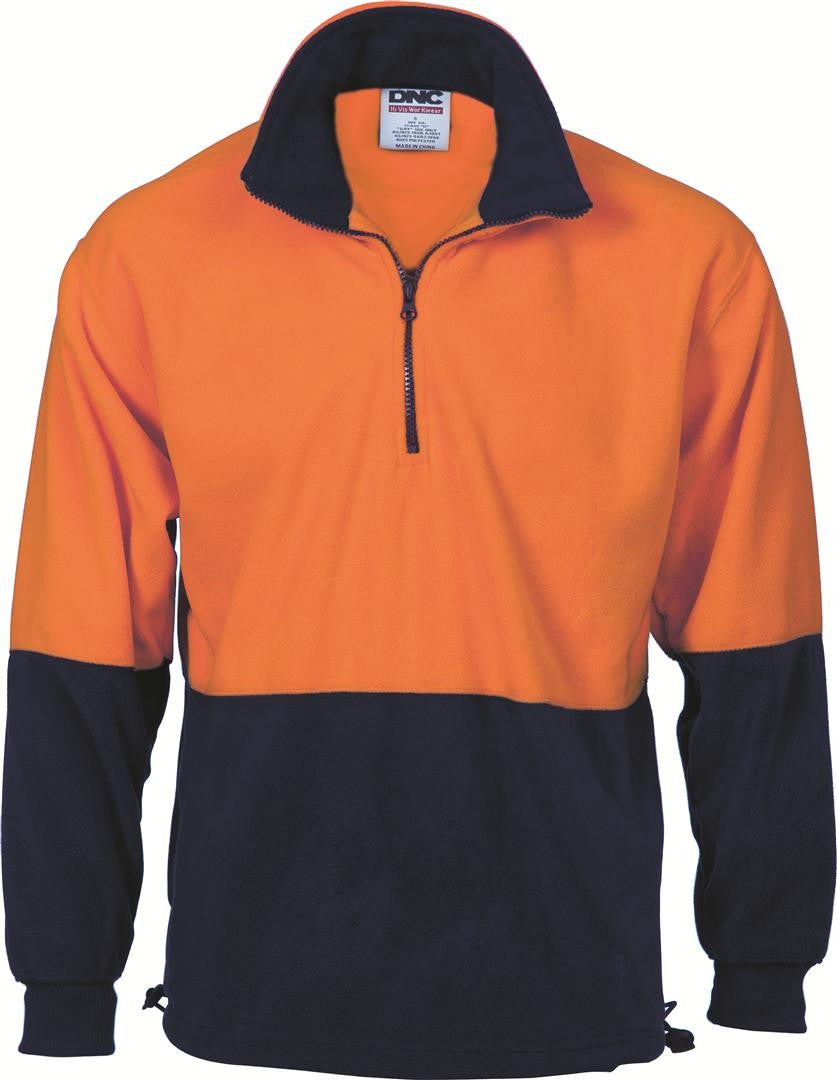 DNC HiVis Two Tone 1/2 Zip Polar Fleece (3825)