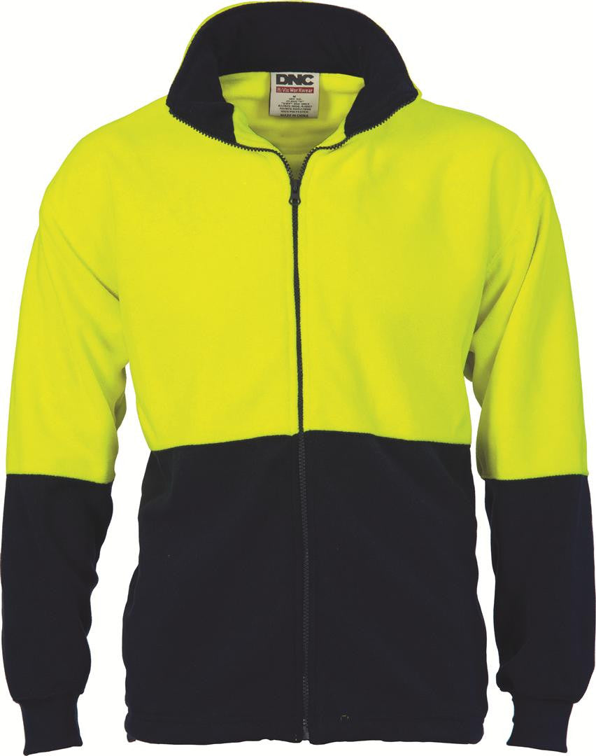 DNC HiVis Two Tone Full Zip Polar Fleece (3827)