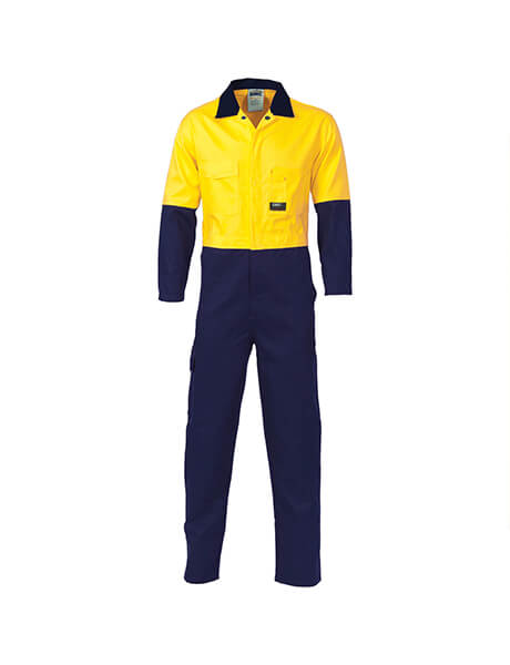 DNC HiVis Cool-Breeze 2-Tone L.Weight Cotton Coverall (3852)