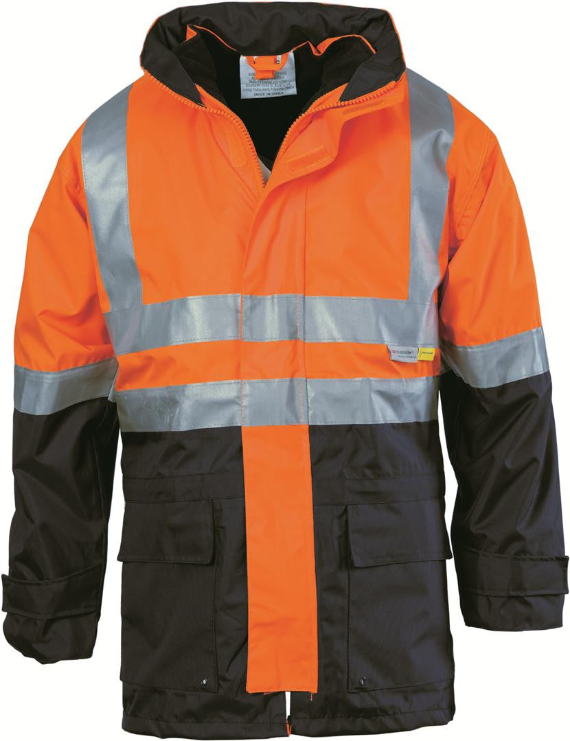 DNC HiVis 4 in 1 Two Tone Breathable Jacket with Vest and 3M R/Tape (3864)