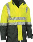 DNC HiVis 4 in 1 Two Tone Breathable Jacket with Vest and 3M R/Tape (3864)