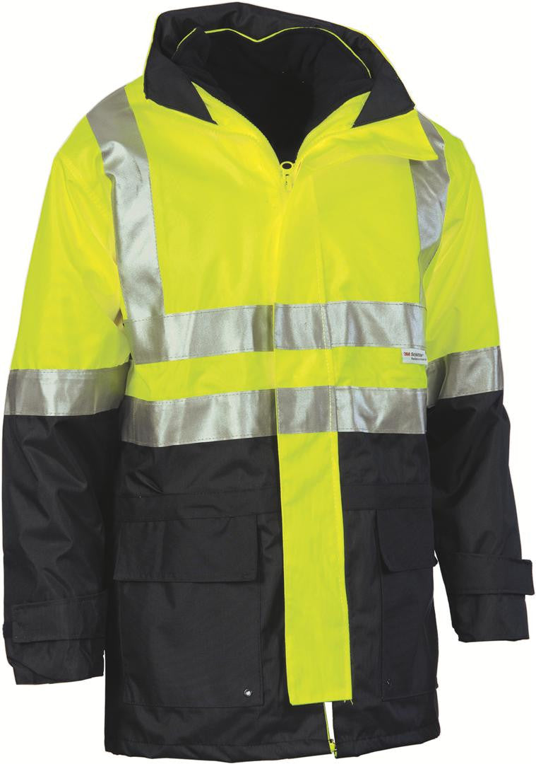 DNC HiVis 4 in 1 Two Tone Breathable Jacket with Vest and 3M R/Tape (3864)