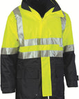 DNC HiVis 4 in 1 Two Tone Breathable Jacket with Vest and 3M R/Tape (3864)