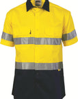 DNC HiVis Two Tone Cool-Breeze Cotton Shirt with 3M Reflective Tape, S/S (3887)