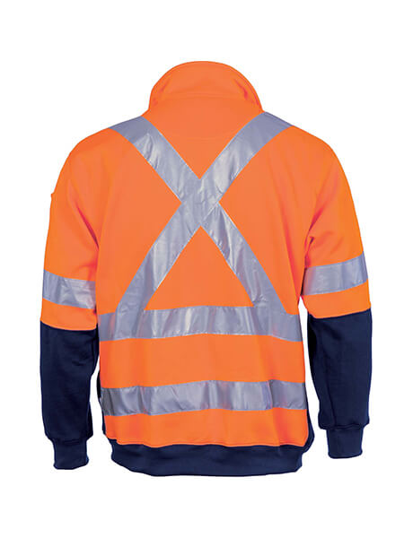 DNC HiVis 1/2 Zip Fleecy with Back &amp; additional Tape on Tail (3930)