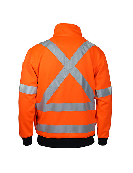 DNC Hi-vis 1/2 Zip X Back Fleecy Jumper (3933)