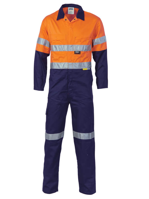 DNC HiVis Cool-Breeze 2-Tone L.Weight Cotton Coverall with 3M R/T (3955)