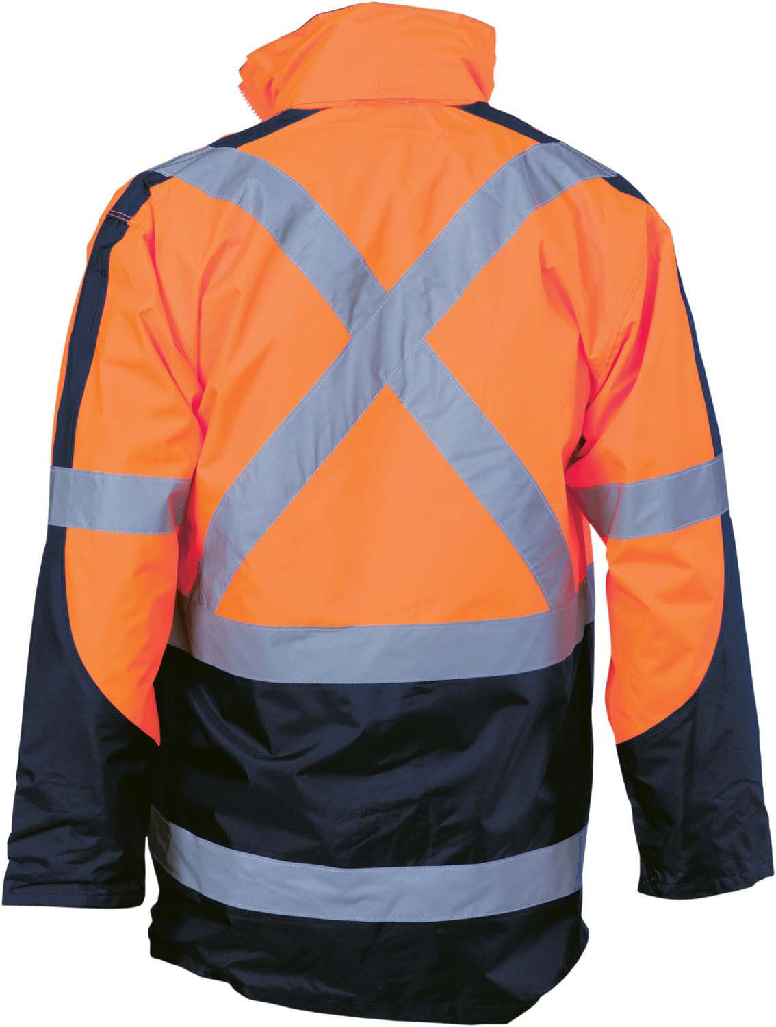 DNC HiVis 2 Tone Cross Back "2 in 1" Contrast Rain Jacket (3993)