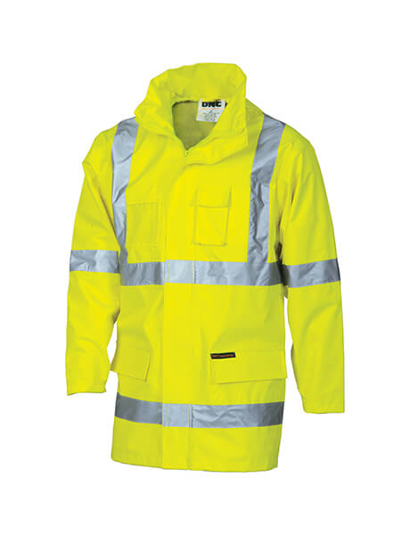 DNC HiVis Cross Back D/N &quot;2 in 1&quot; Contrast Rain Jacket (3995)