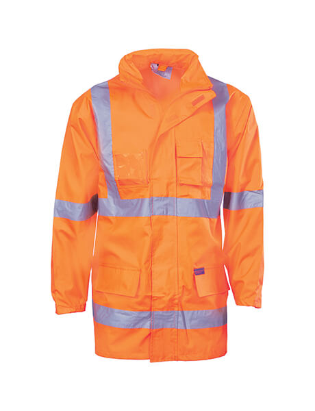 DNC HiVis Cross Back D/N &quot;2 in 1&quot; Contrast Rain Jacket (3995)