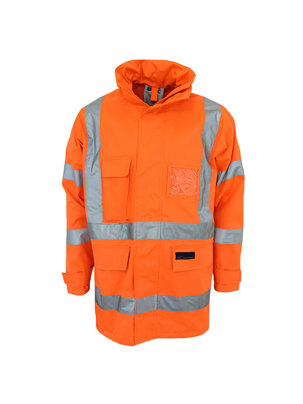 DNC HiVis "X" back Rain jacket Biomotion tape (3996)