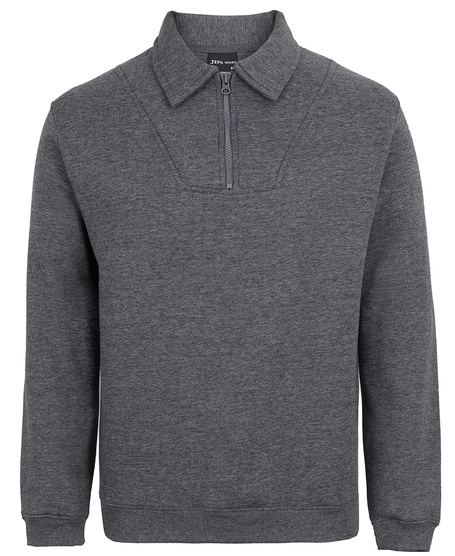 JB's Wear Adults Half Zip Fleecy Sweat (3FSZ)