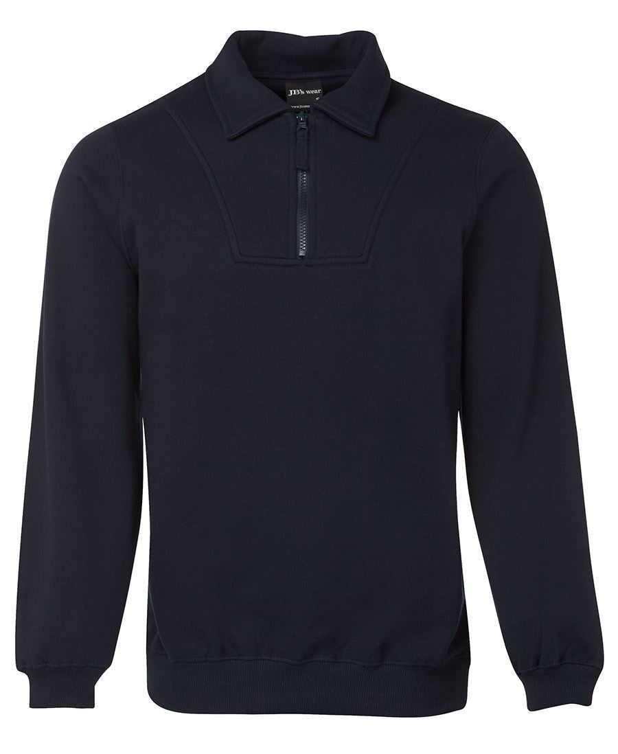 JB's Wear Adults Half Zip Fleecy Sweat (3FSZ)