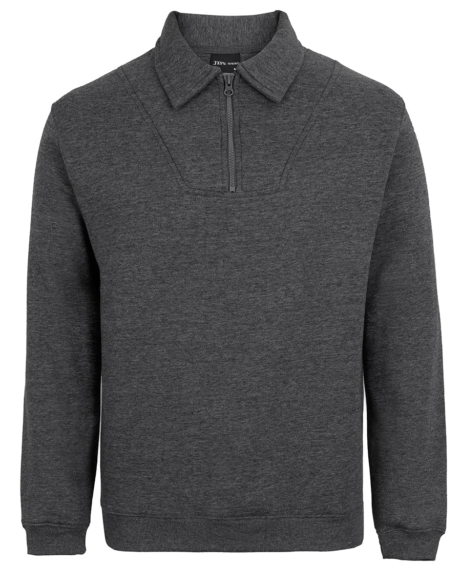 JB's Wear Adults Half Zip Fleecy Sweat (3FSZ)