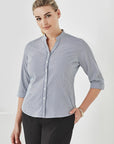 Biz Corporate Womens Bordeaux 3/4 Sleeve Shirt (40114)-Clearance