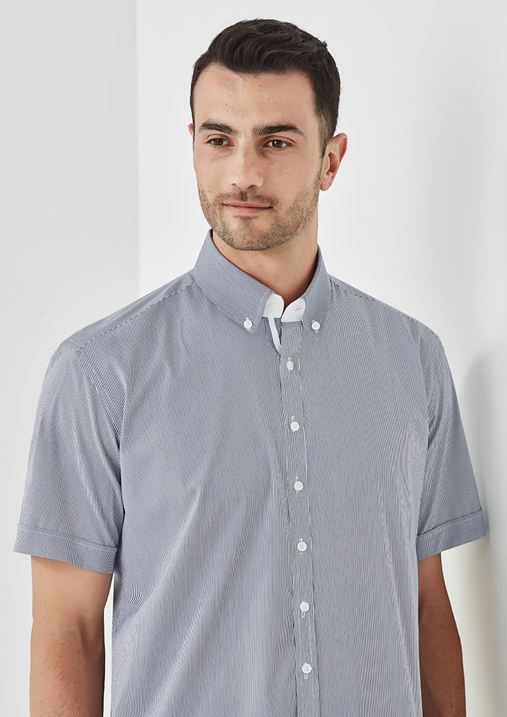 Biz Corporate Mens Fifth Avenue Short Sleeve Shirt (40122)-Clearance