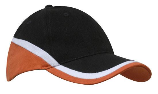 Headwear Brushed Heavy Cotton Tri-Coloured Cap (4026)