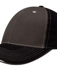 Headwear Brushed Heavy Cotton Two Tone Cap With Contrasting Stitching And Open Lip Sandwich (4053)
