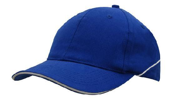 Headwear Brushed Heavy Cotton With Crown Piping And Sandwich (4103)