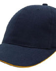Headwear Brushed Heavy Cotton With Crown Piping And Sandwich (4103)