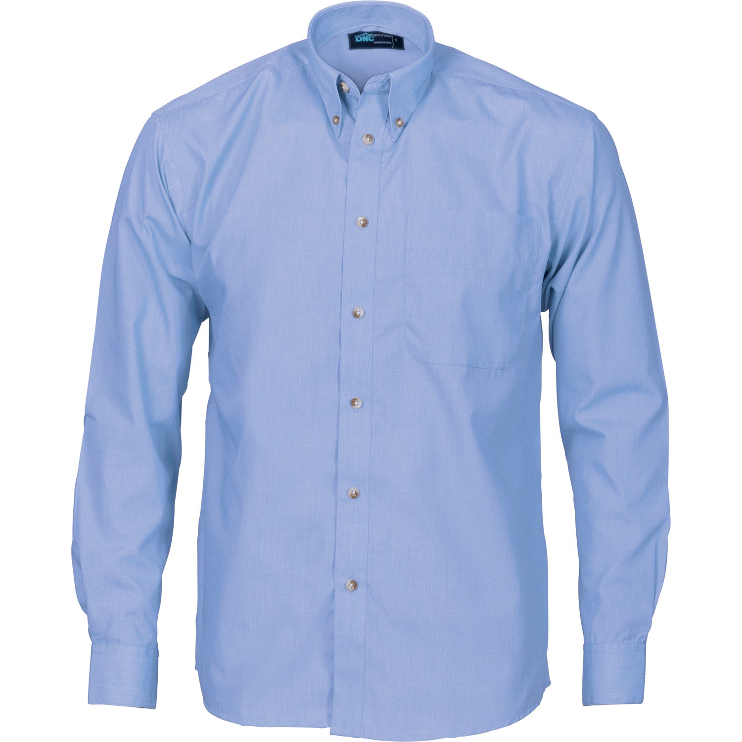 DNC Polyester Cotton Chambray L/S Business Shirt (4122)