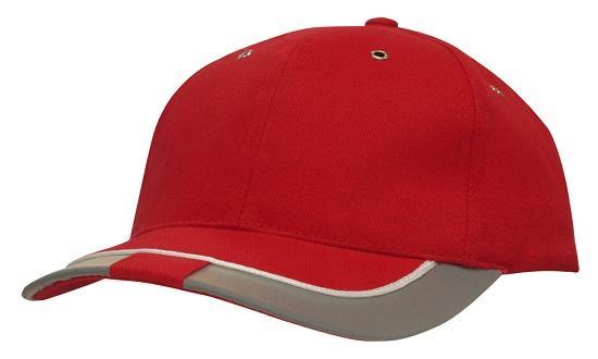 Headwear Brushed Heavy Cotton With Reflective Trim &amp; Tab On Peak Cap (4214)