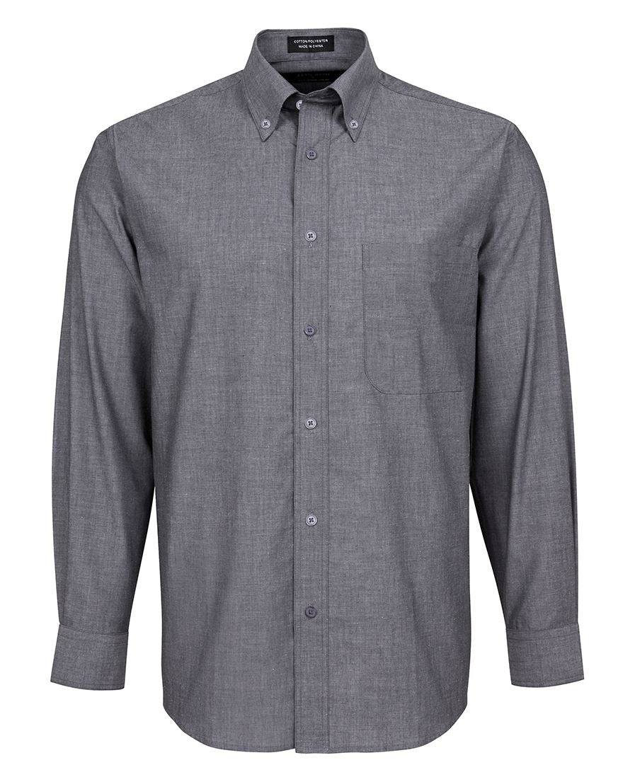 JB's Wear Long Sleeve Fine Chambray Shirt (4FC)