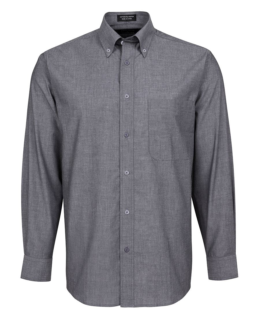 JB&#39;s Wear Long Sleeve Fine Chambray Shirt (4FC)