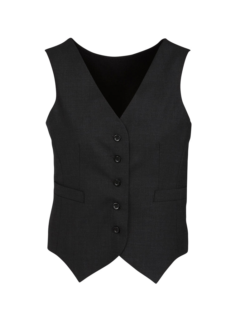 Biz Corporate Womens Peaked Vest with Knitted Back (54011)