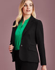 Biz Corporate Womens Two Button Mid Length Jacket (60719)