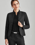 Biz Corporate Womens Short Jacket with Reverse Lapel (64013)