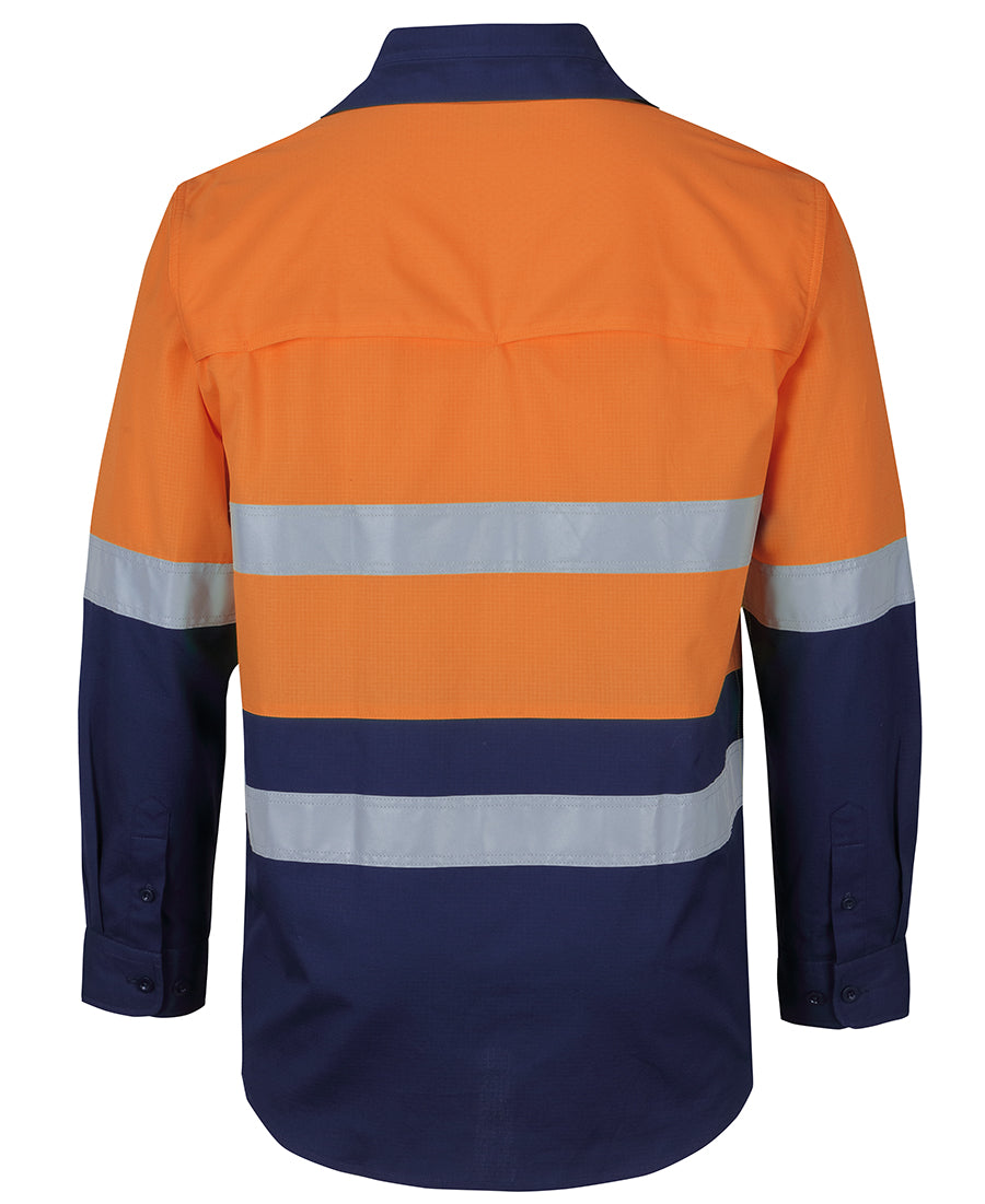 JB&#39;s Wear Hi Vis (D+N) Ripstop L/S Fishing Shirt (6DNRL)