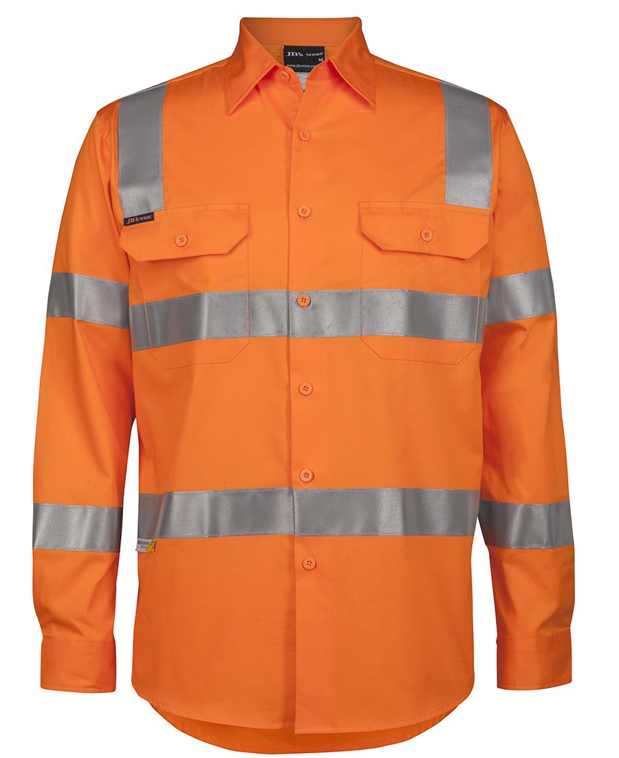 JB&#39;s Wear Hi Vis (D+N) L/S 150G Vic Rail Work Shirt (6DNWR)