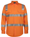 JB's Wear Hi Vis (D+N) L/S 150G Vic Rail Work Shirt (6DNWR)