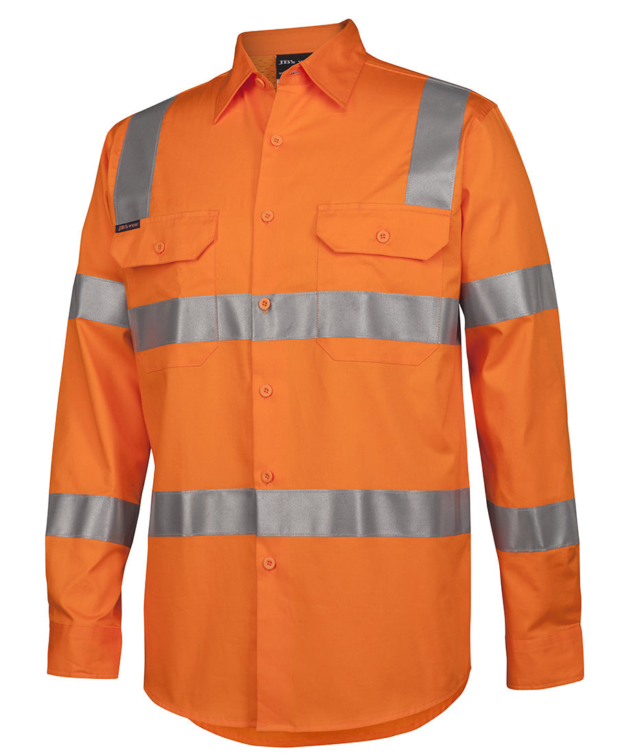 JB&#39;s Wear Hi Vis (D+N) L/S 150G Vic Rail Work Shirt (6DNWR)