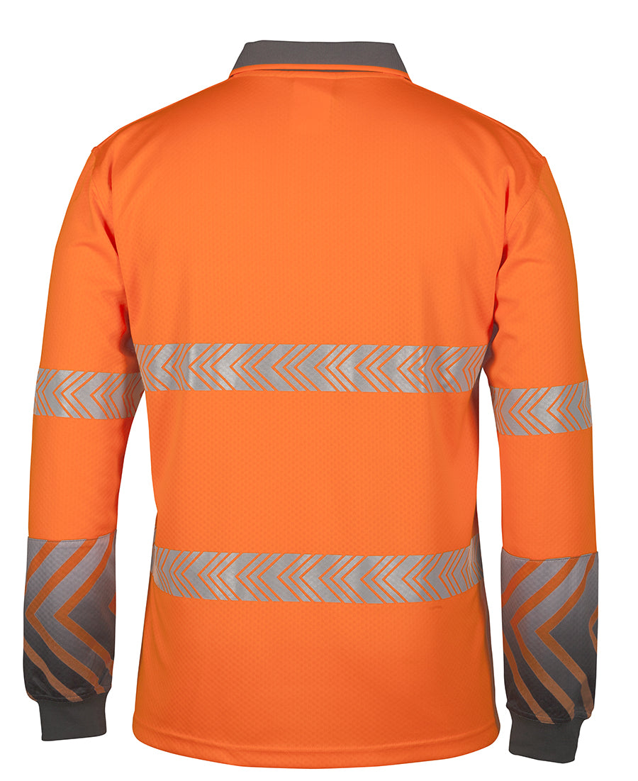 JB&#39;s Wear Hi Vis L/S Arrow Sub Polo With Segmented Tape (6HAL)